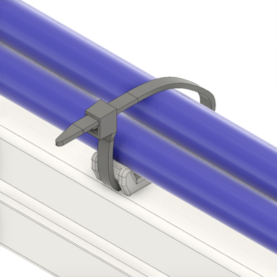 66-130-0 MODULAR SOLUTIONS CABLE TIE DOWNS 1/4 TURN CABLE BLOCK, 45MM, GRAY